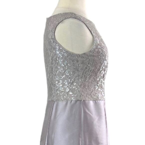 Ignite Evenings Ballgown Sequin Lace Satin Sleeveless Floor Length Women Size 16 - Picture 7 of 13
